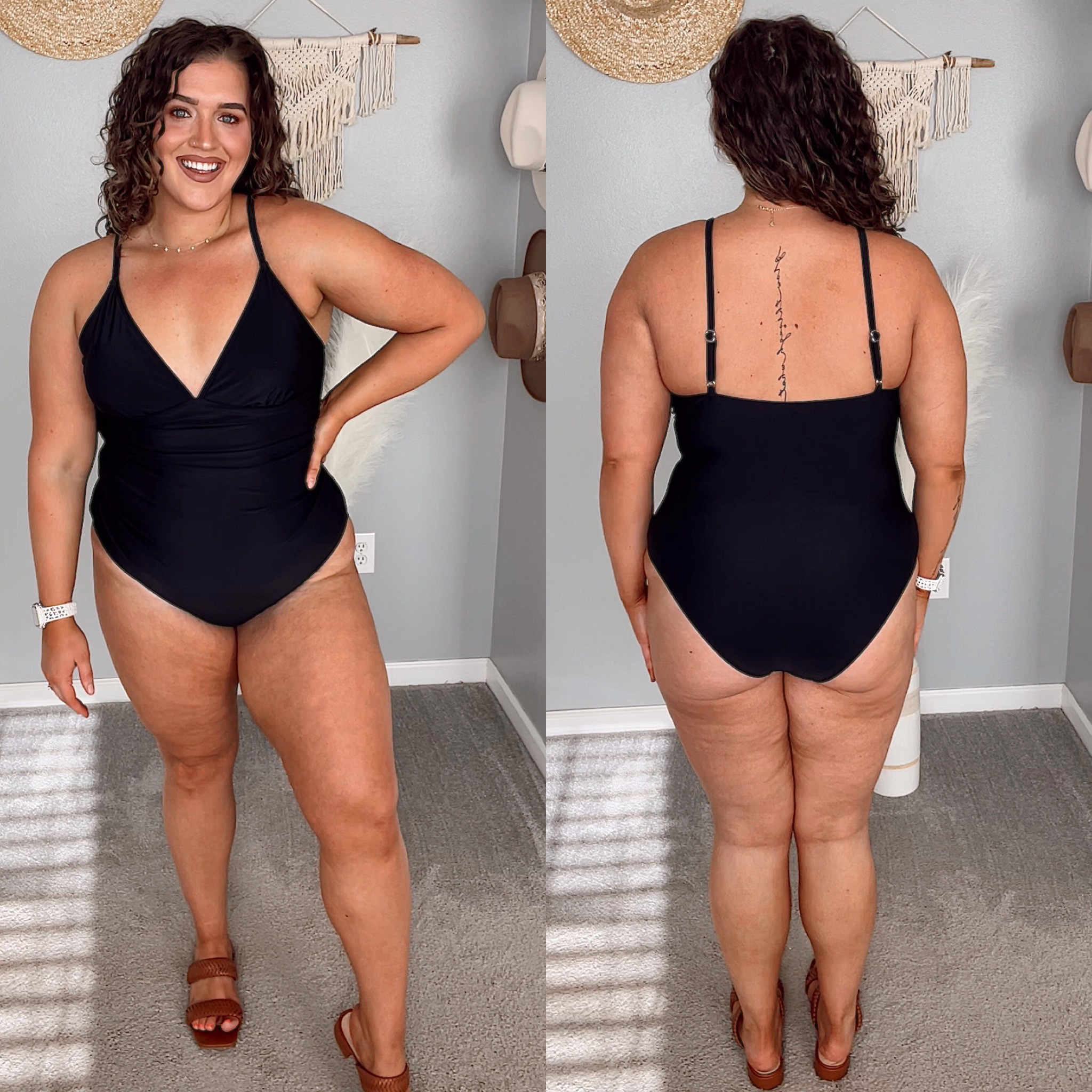 Midsize Cupshe black swimsuits from Amazon under $35 🖤☀️🌊 
Size: XL 
#midsizeoutfits #swimsuits #onepieceswimsuit #swimwear #vacationoutfits #resortwear #amazonfashion #sandals #affordablefashion #styleinspo #beachwear #vacationlooks #curvyswim 

#LTKswim #LTKcurves #LTKSeasonal