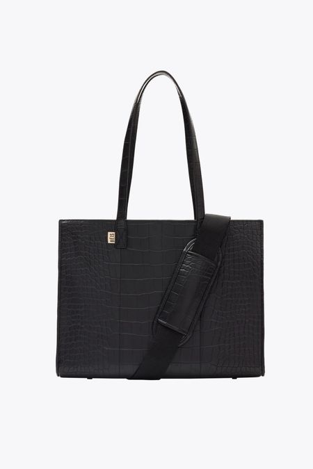 The Work Tote by Beis in black croc. 

Workwear. Work travel. Corporate essentials. Laptop bag  

#LTKtravel #LTKitbag #LTKworkwear