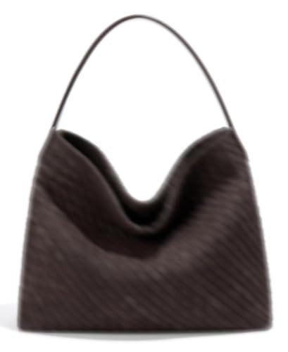 Slouchy Suede Woven Hobo Bags Women Trendy Suede Purse Crossbody Crescent Shoulder Satchel Bag Top Handle Tote Handbag | Amazon (US)