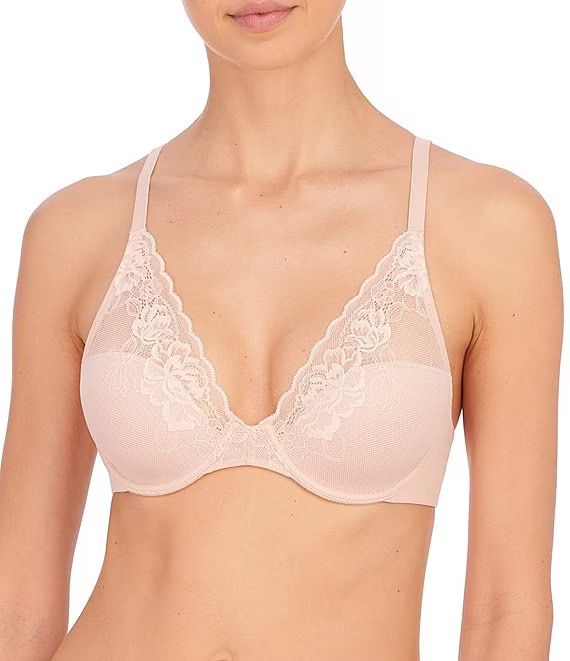 Avail Feminine Lace Convertible U-Back to Racerback Contour Full-Busted Underwire Bra | Dillard's