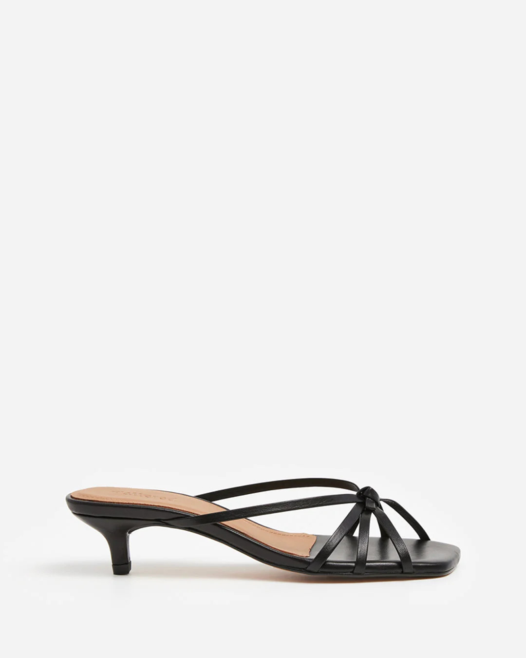 Eunisa Leather Black Heel | Flattered