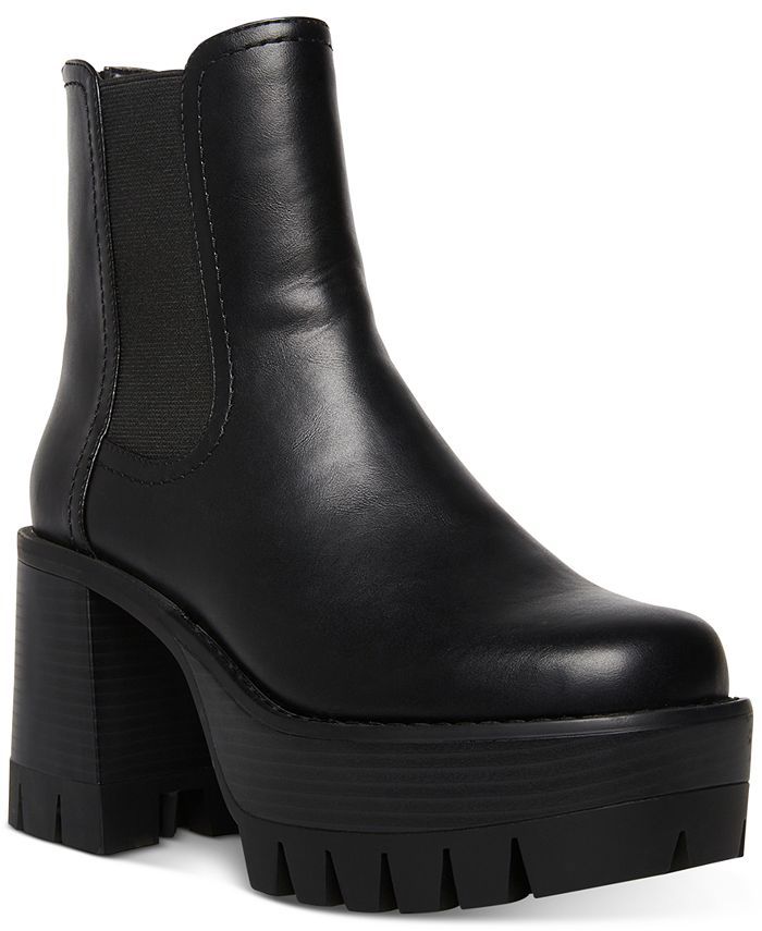 Madden Girl Gotcha Mega-Lug Platform Chelsea Booties & Reviews - Boots - Shoes - Macy's | Macys (US)