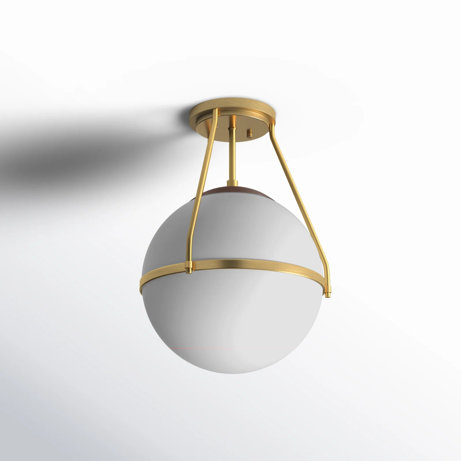Meridian 1-Light Ceiling Light in Natural Brass | Wayfair North America