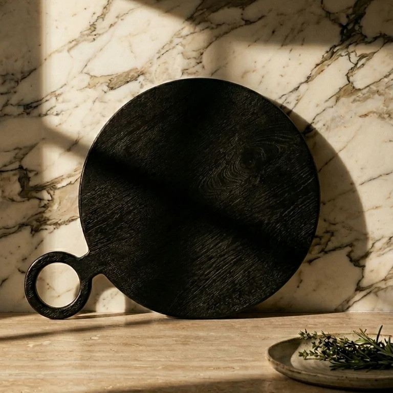 Beecher Wood Board, Round | Pepper + Vetiver