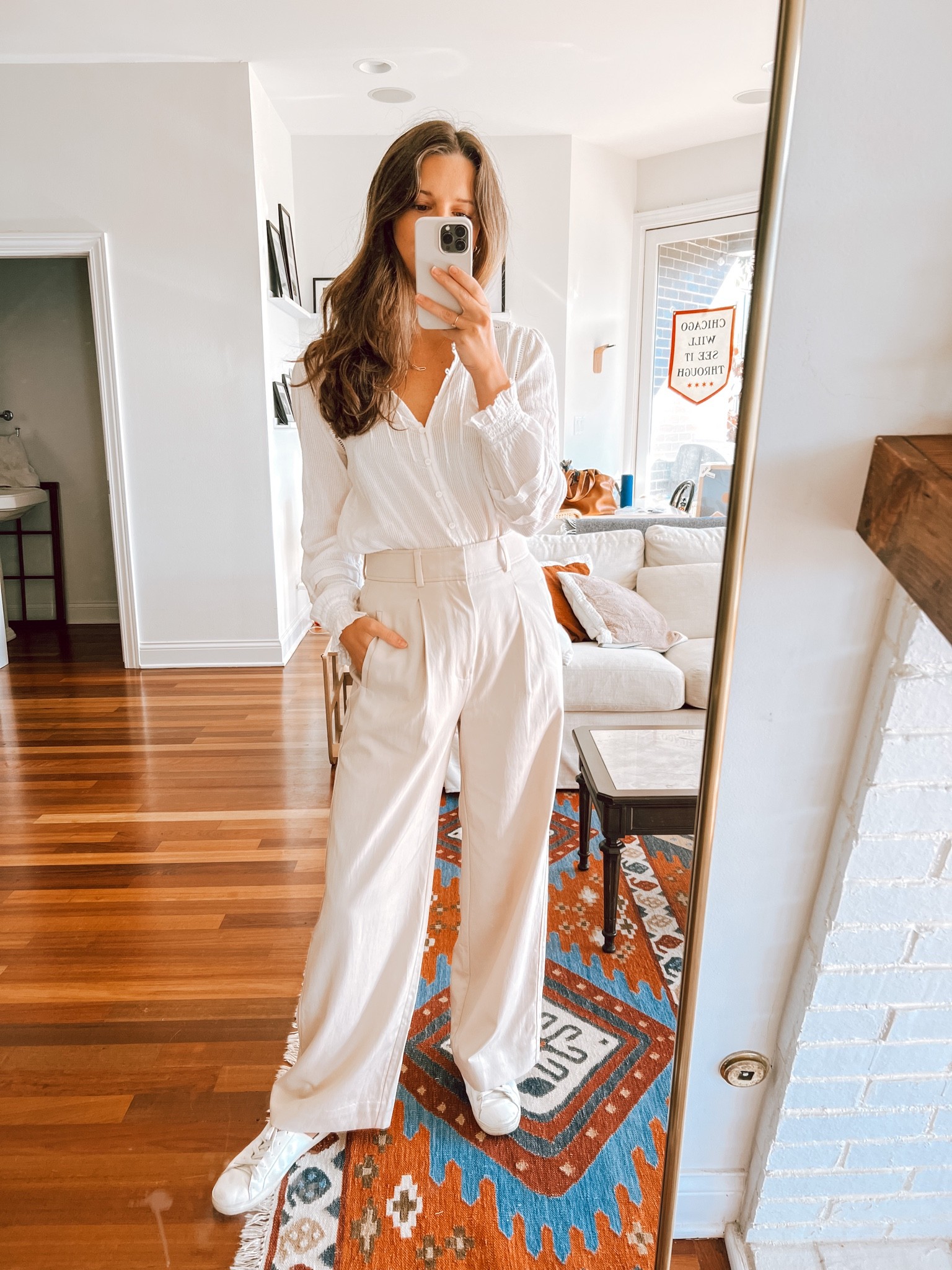 Willa blouse 20% off with code JESSKEYS TTS (small), pants I ordered my normal size (2) with the 30” inseam (I’m 5’6, I didn’t want them to puddle on the ground!) 

#LTKSeasonal