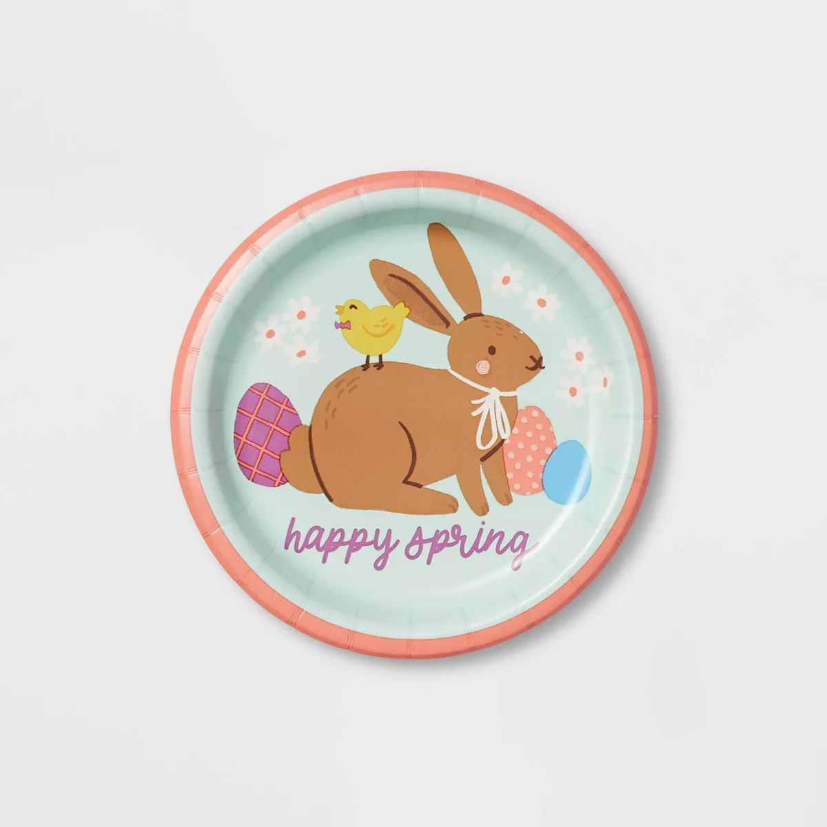 20ct Easter Paper Snack Plates Happy Spring Rabbit - Spritz™ | Target