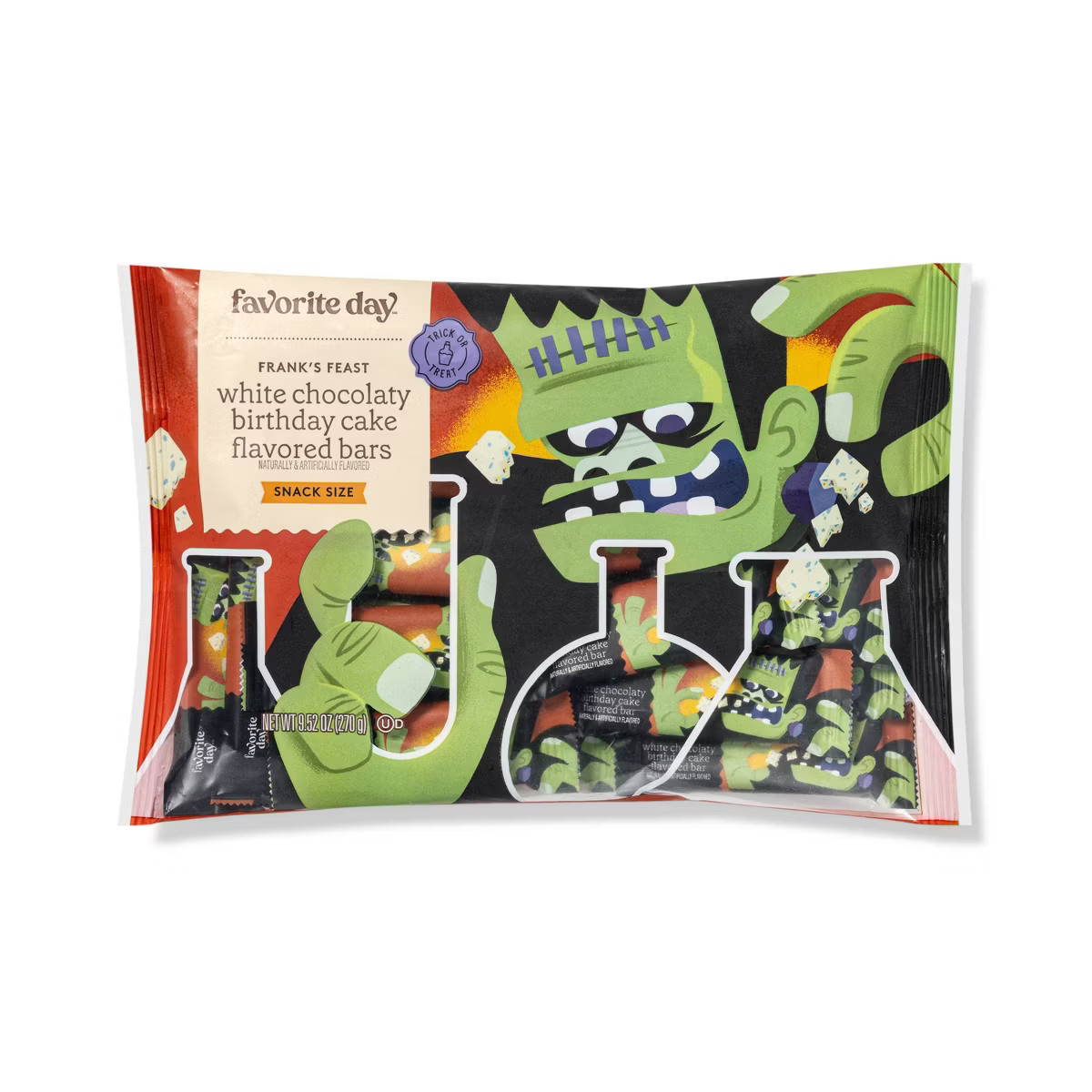 Halloween White Chocolaty Birthday Cake Flavored Bars Snack Size - 9.52oz - Favorite Day™ | Target