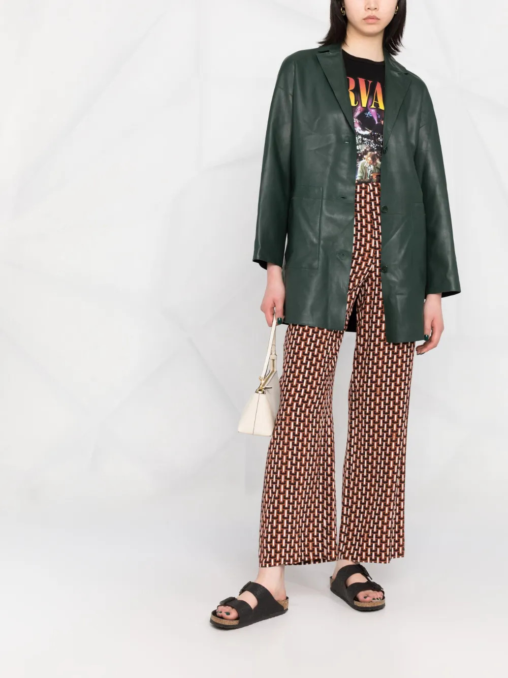 P.A.R.O.S.H. single-breasted Leather Coat - Farfetch | Farfetch Global