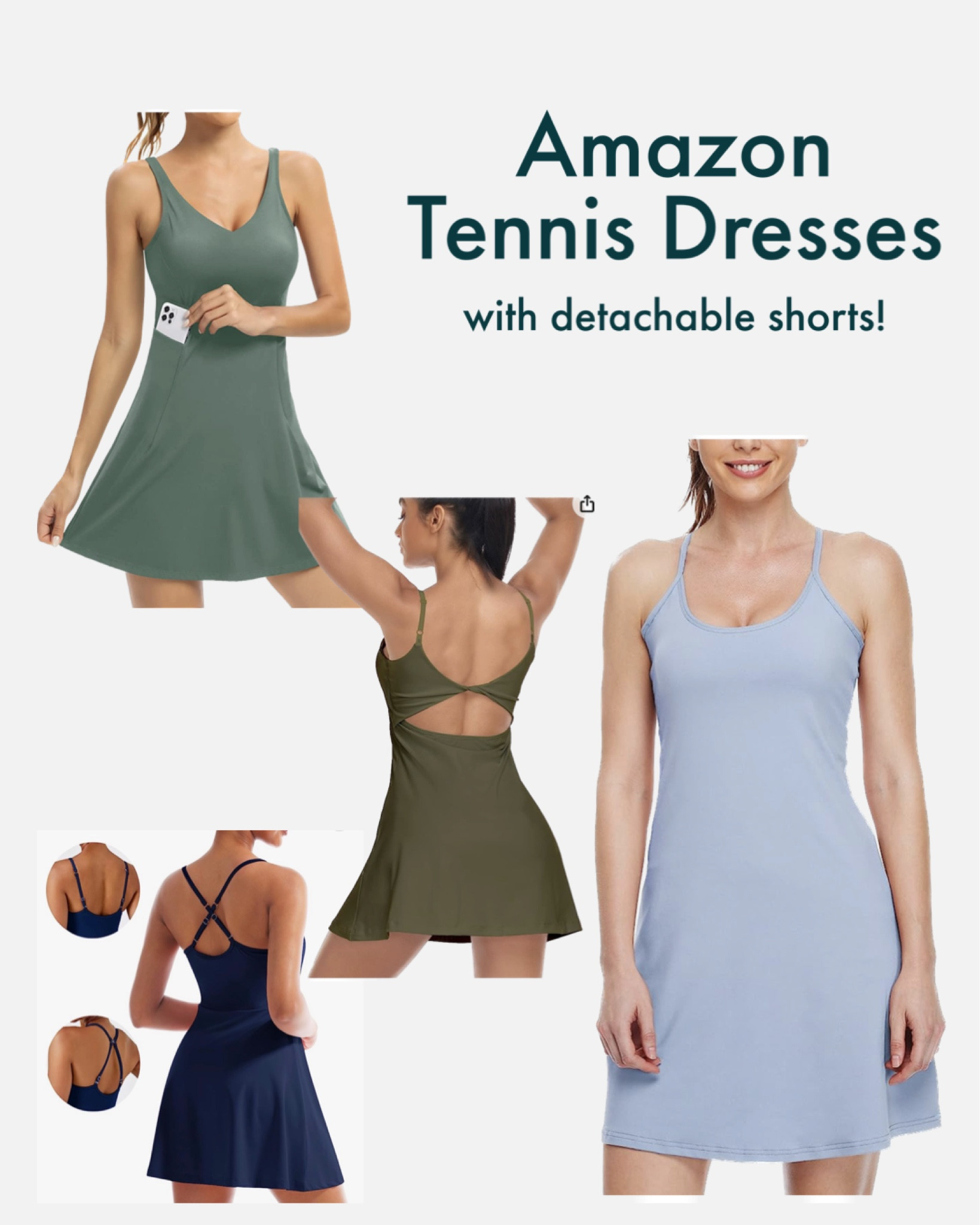 Buy Fengbay Tennis Dress for Women,Golf Dress with Built in Shorts with 4  Pockets for Sleeveless Athletic Workout Dress at