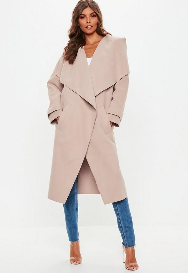Nude Oversized Waterfall Duster Jacket | Missguided (US & CA)