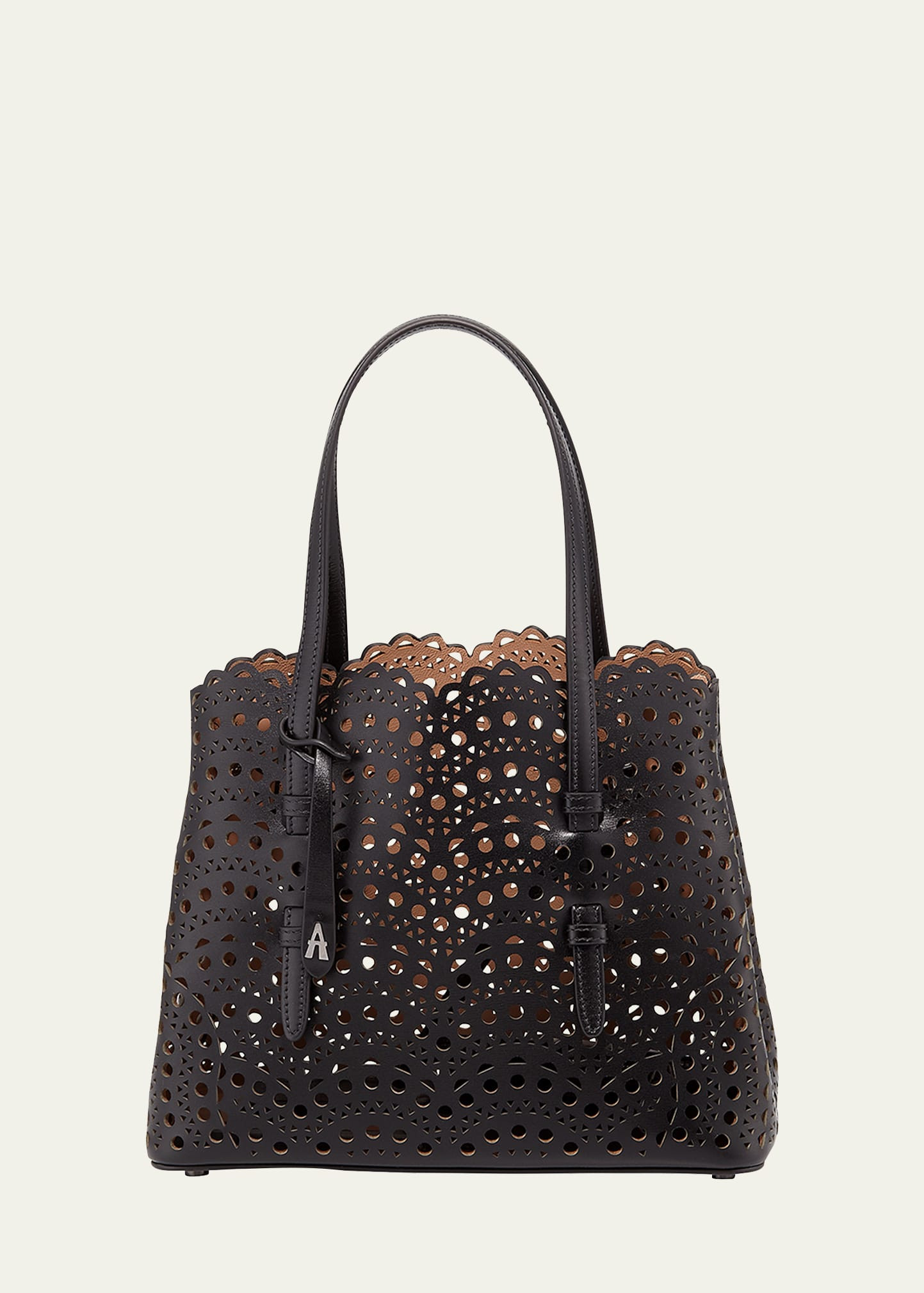 ALAIA Mina 25 Tote Bag in Vienne Wave Perforated Leather | Bergdorf Goodman