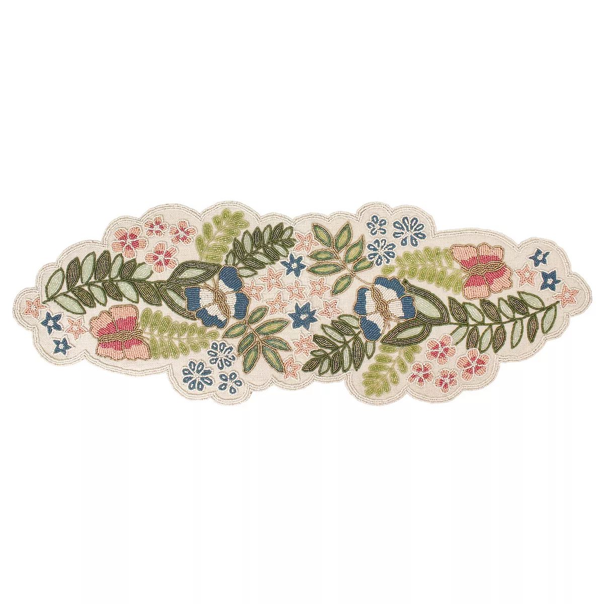 Celebrate Together™ Spring Beaded Butterfly Floral Table Runner - 36" | Kohl's