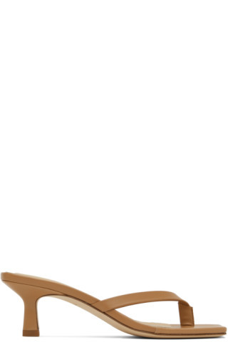 Beige Wilma Heeled Sandals | SSENSE