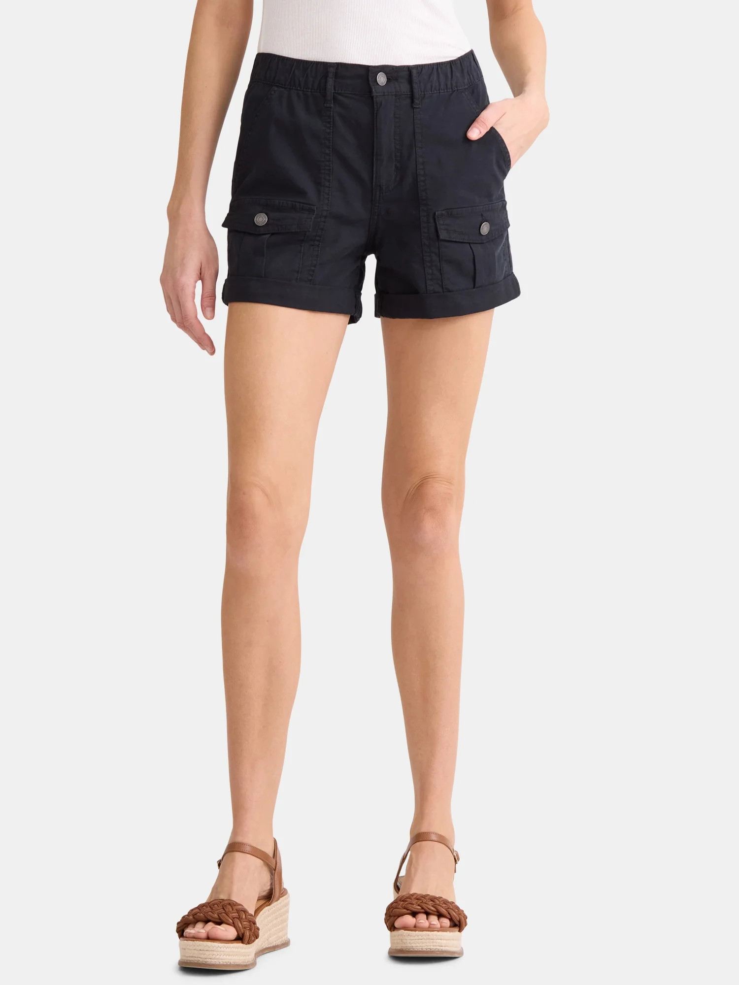 Time and Tru Women's Utility Short, 4" Inseam, Size Range 2-20 | Walmart (US)