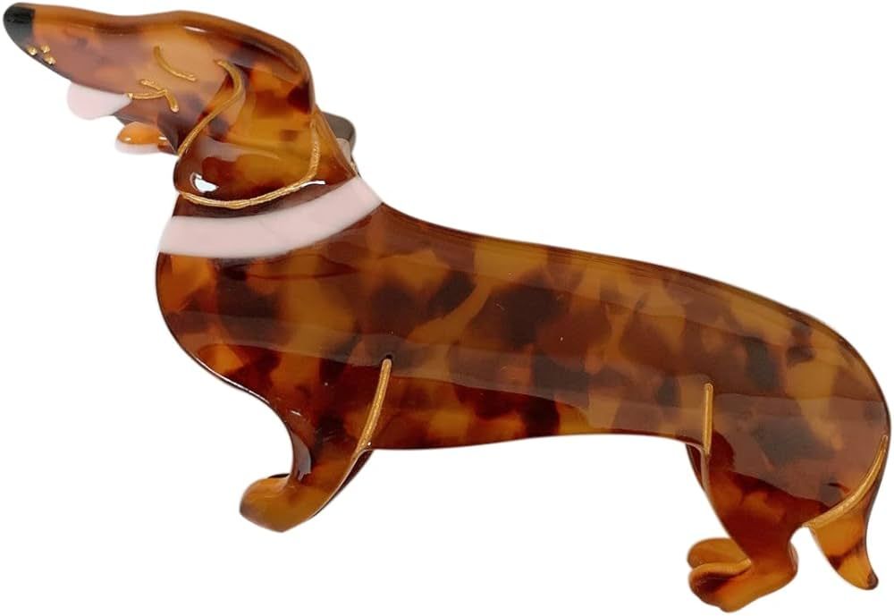 Dachshund Dog Hair Clips,Small Claw Clips for Girls,Acetate Hair Clips for Women,S10 | Amazon (US)