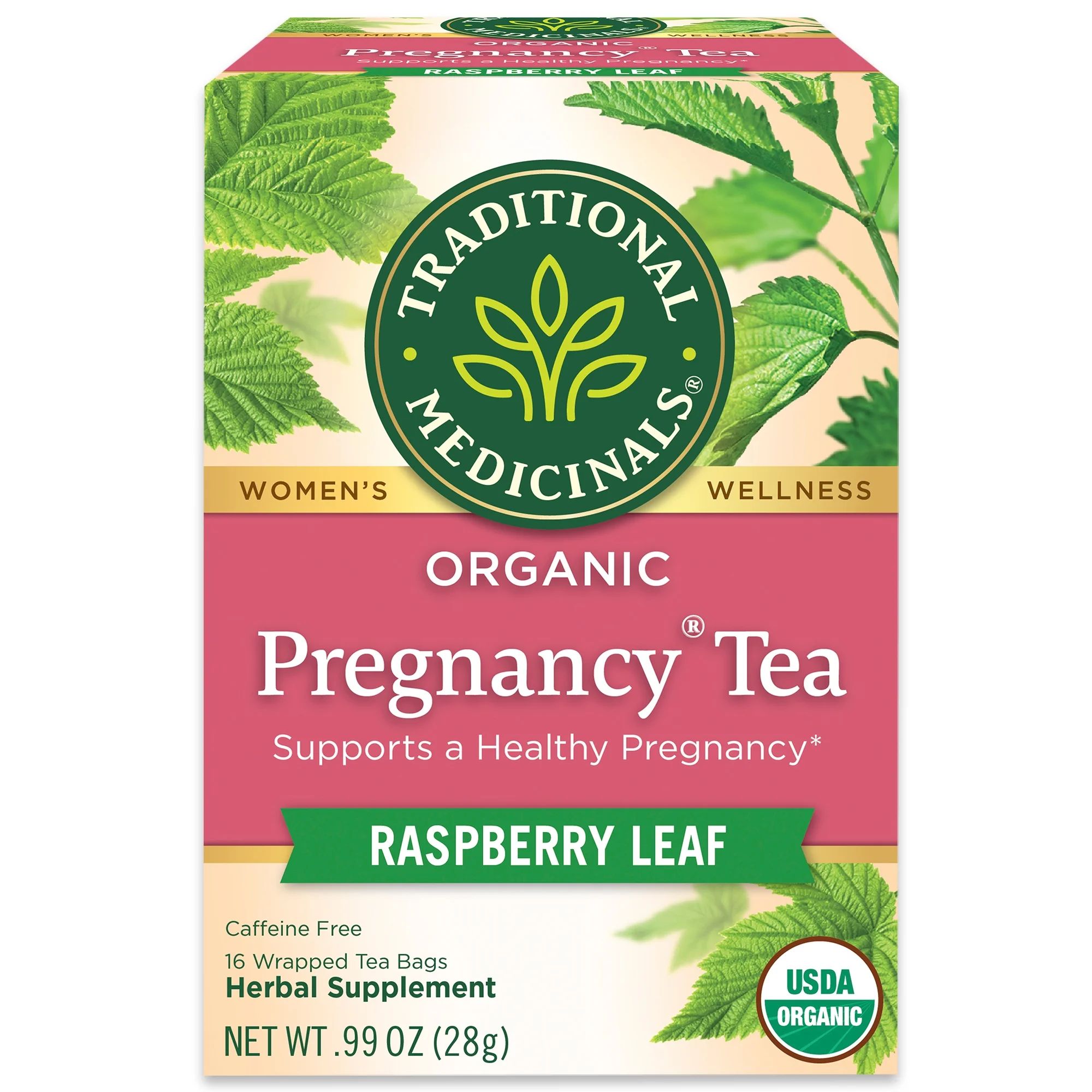 Traditional Medicinals Tea, Organic Pregnancy Tea, Tea Bags, 16 Count | Walmart (US)