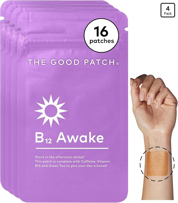 The Good Patch B12 Awake Patch, Natural Patch with Caffeine, B12, and Green Tea Extract, Plant Po... | Amazon (US)
