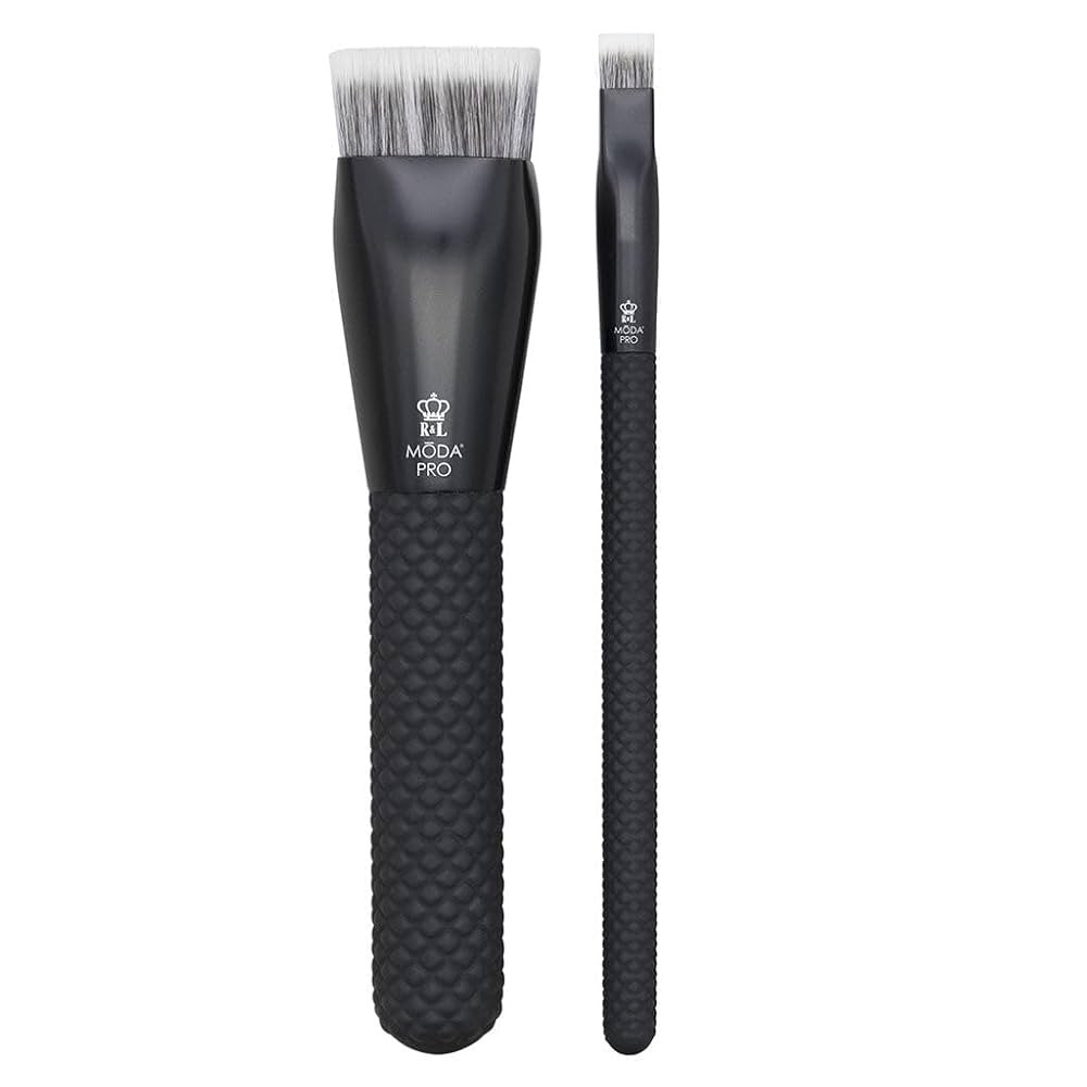 MODA Pro Cube Duo – 2pc Contour & Detail Makeup Brush Set with Textured Handles | Amazon (US)