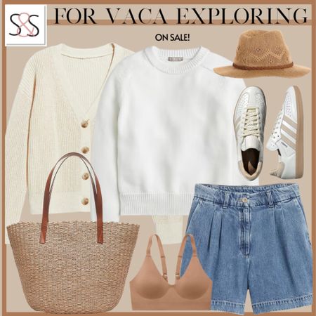 A cardigan with linen shorts is an amazing outfit for spring into summer!  So easy to pack into a suitcase for your warm weather vacation!

#LTKSeasonal #LTKtravel #LTKover40