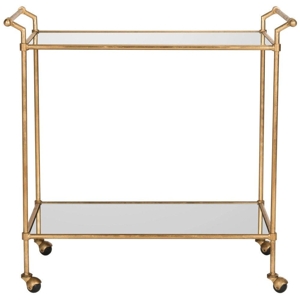 Bar Cart Metal/Gold - Safavieh | Target