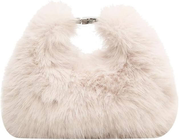 Ulisty Women Small Faux Fox Fur Clutch / Shoulder / Crossbody Bag - Mini Furry Evening Bag | Amazon (US)