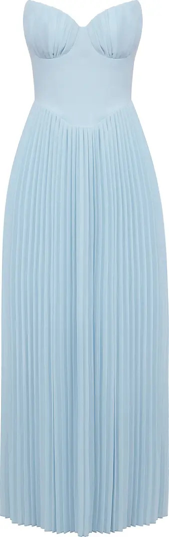 Marcella Strapless Pleated Georgette Gown | Nordstrom