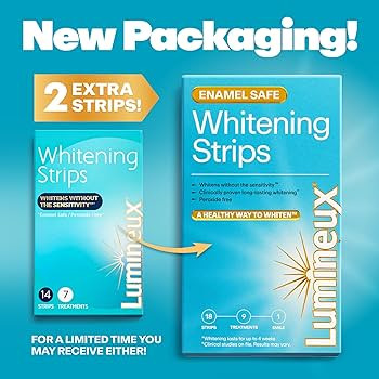Lumineux Teeth Whitening Strips 9 Treatments – Peroxide Free - Enamel Safe for Whiter Teeth - W... | Amazon (US)