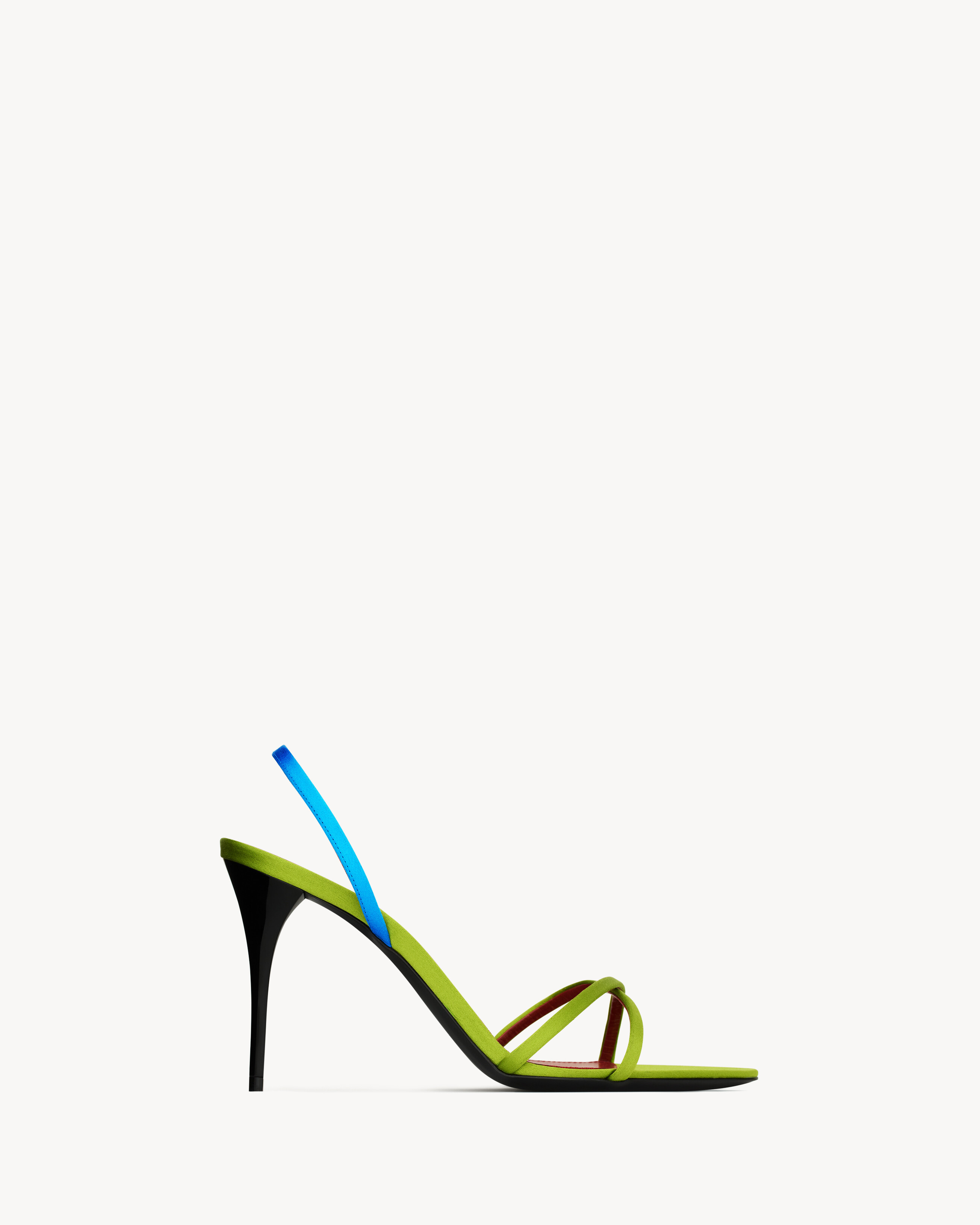 JUSTIFY slingback sandals in satin crepe | Saint Laurent Inc. (Global)
