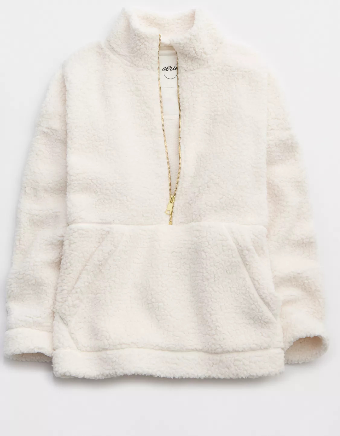 Aerie Sherpa Quarter Zip Sweatshirt | American Eagle Outfitters (US & CA)
