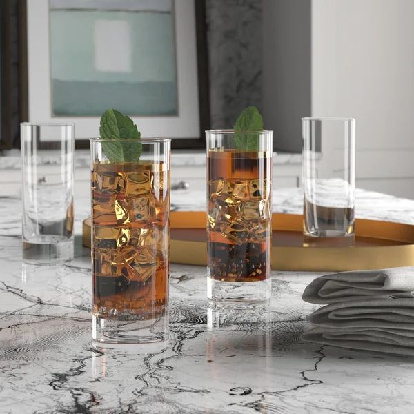 Zipcode Design™ Ammara 4 - Piece 17oz. Glass Drinking Glass (Set of 4) | Wayfair North America