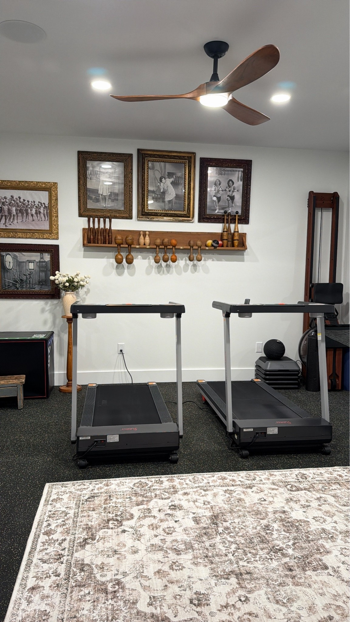 Our vintage vibe home gym that I wanted to match our home.

#LTKmorningroutine #LTKfitnessgoals #LTKHome