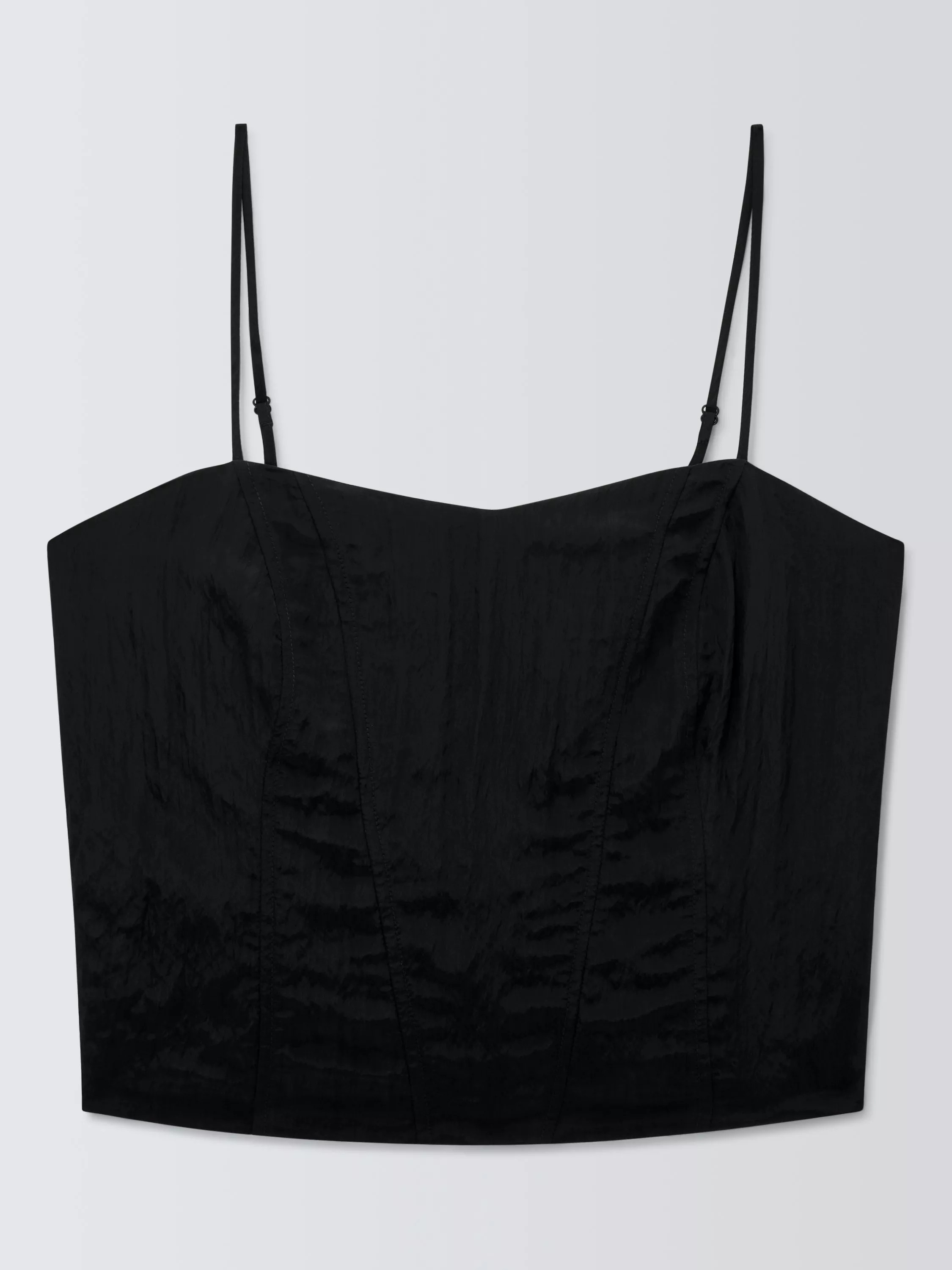 Seam Detail Top, Black | John Lewis (UK)