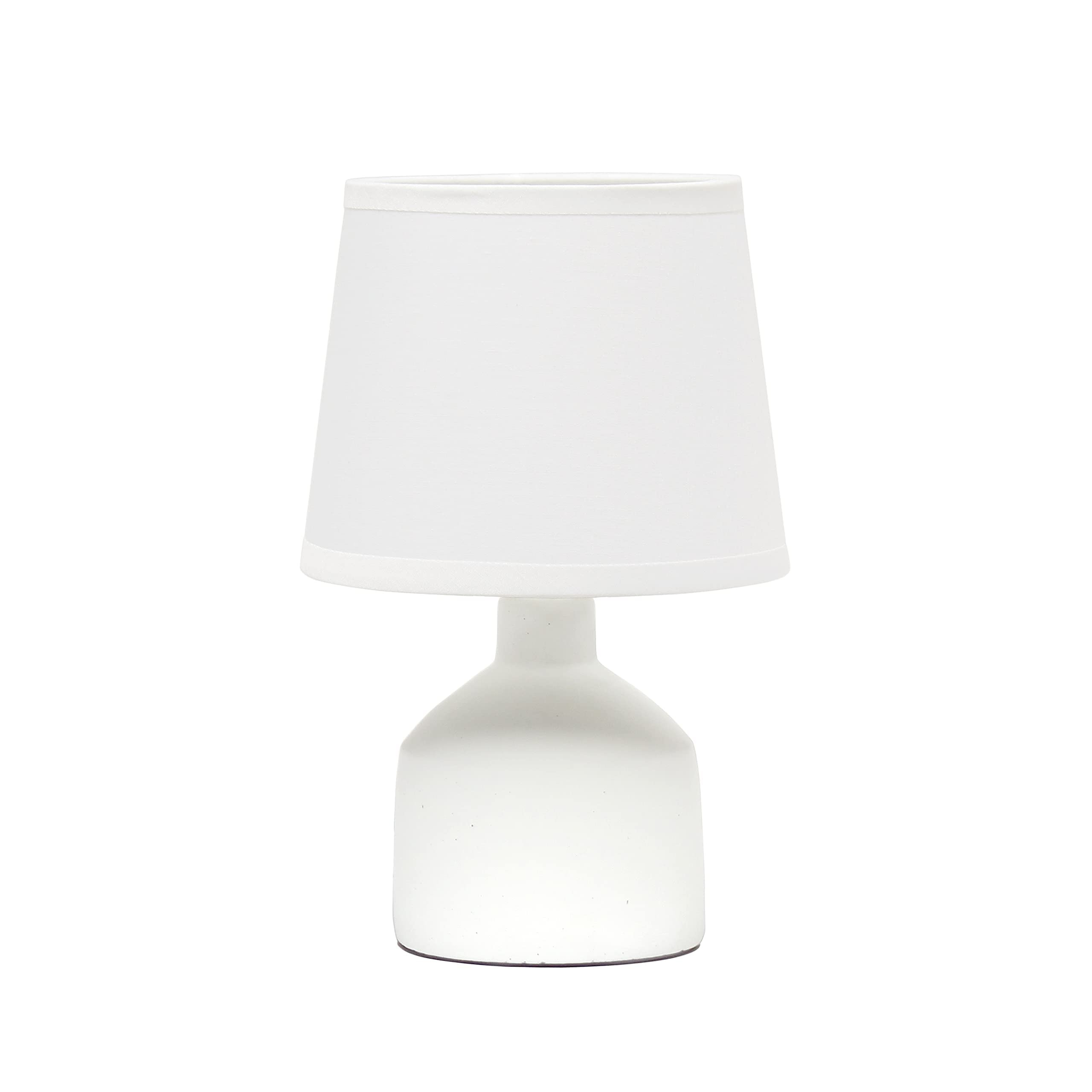 Simple Designs LT2080-OFF Mini Bocksbeutal Concrete Table Lamp, Off White | Amazon (US)