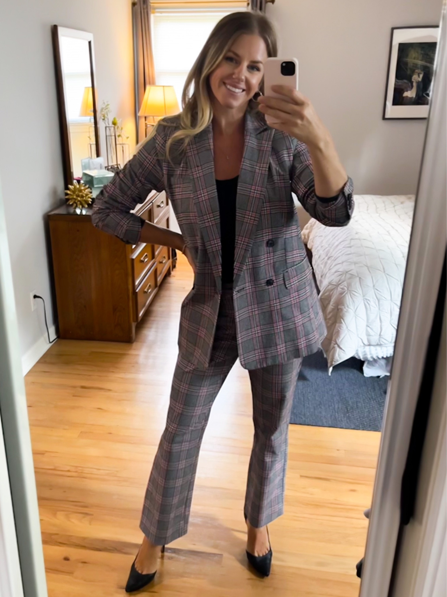The perfect outfit for the office. Absolutely love this blazer and pants. Wearing size small in the blazer and size 0 in the pants  

#LTKunder50 #LTKSeasonal #LTKworkwear