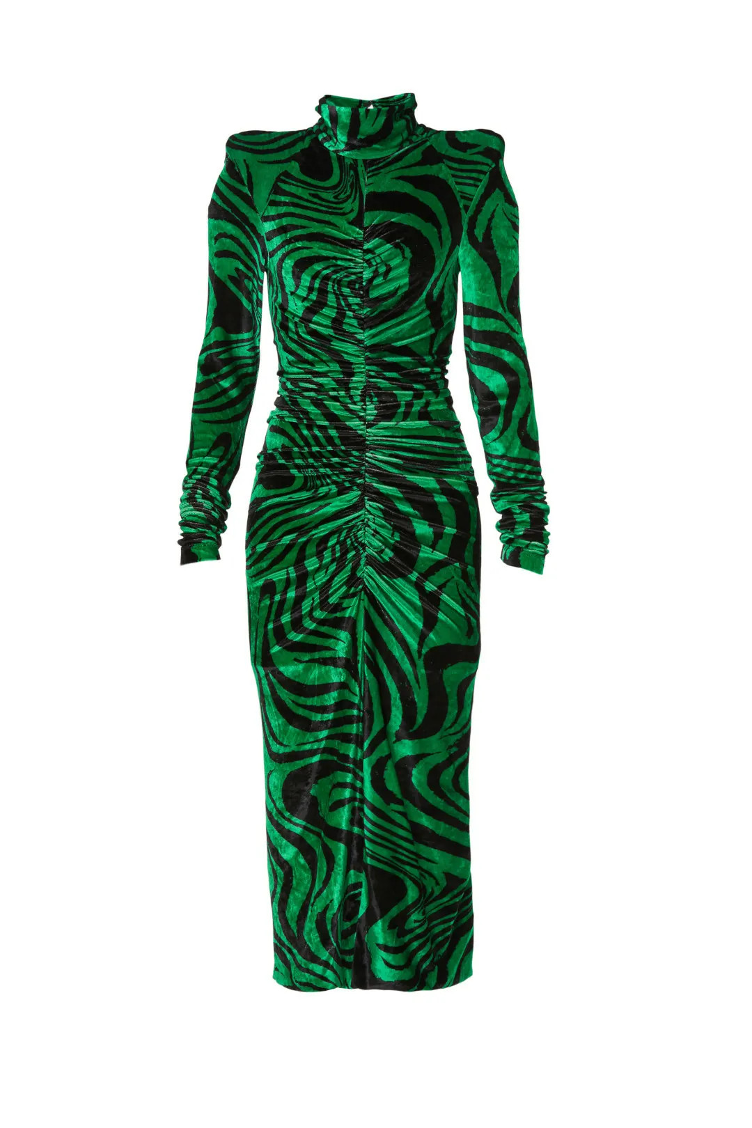 Green Velvet Midi Dress | Rent the Runway