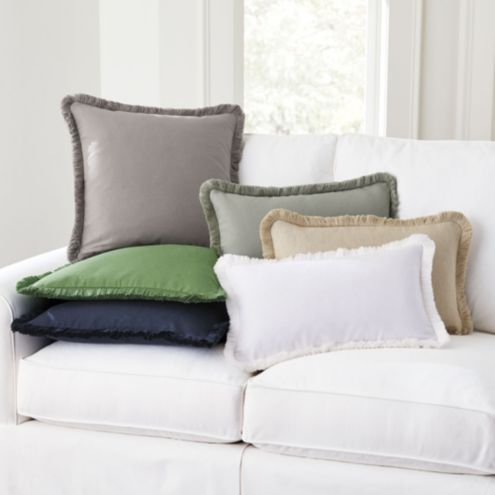 Everyday Linen Fringed Pillow Cover | Ballard Designs, Inc.