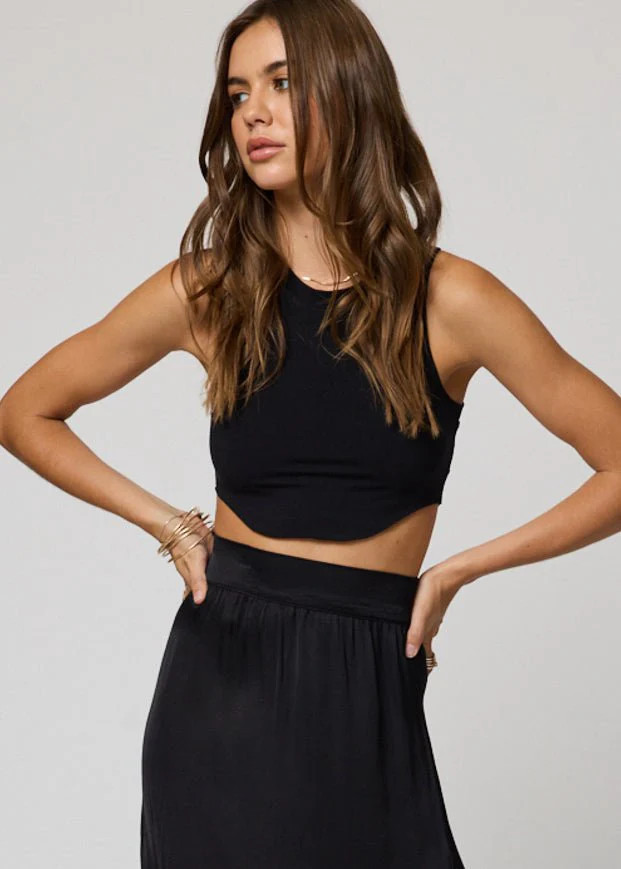 SMOOTH CROP HIGH NECK TANK | Stillwater Design