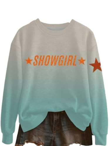 Showgirl Sweatshirt in My Showgirl Era Shirt Music Lovers Crewneck Sweatshirts Oversized Sweatshirt for Women | Amazon (US)