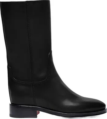 Women's Fleeces Black Leather Boot | Nordstrom