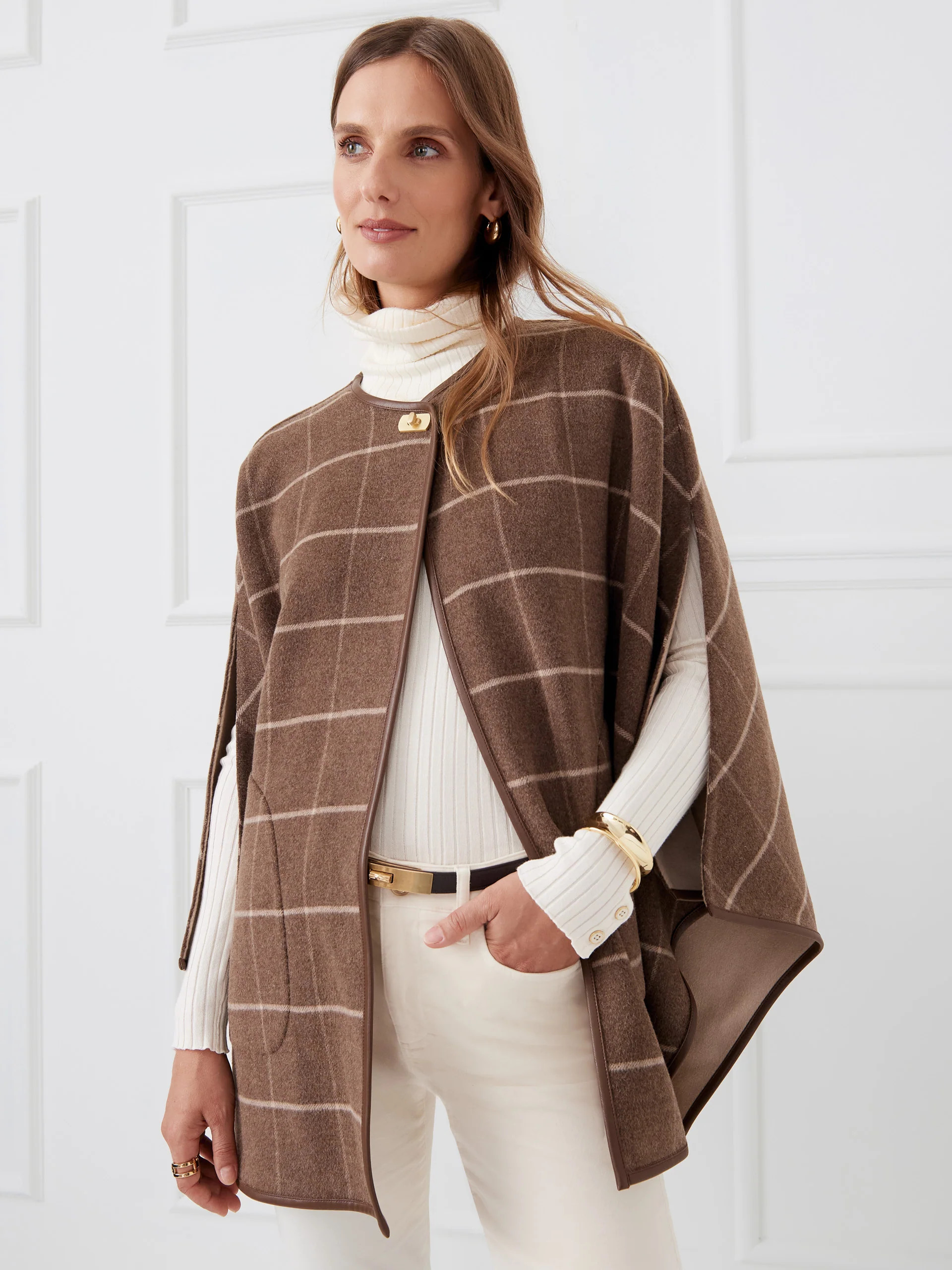 Winifred Cape in Plaid | J.McLaughlin