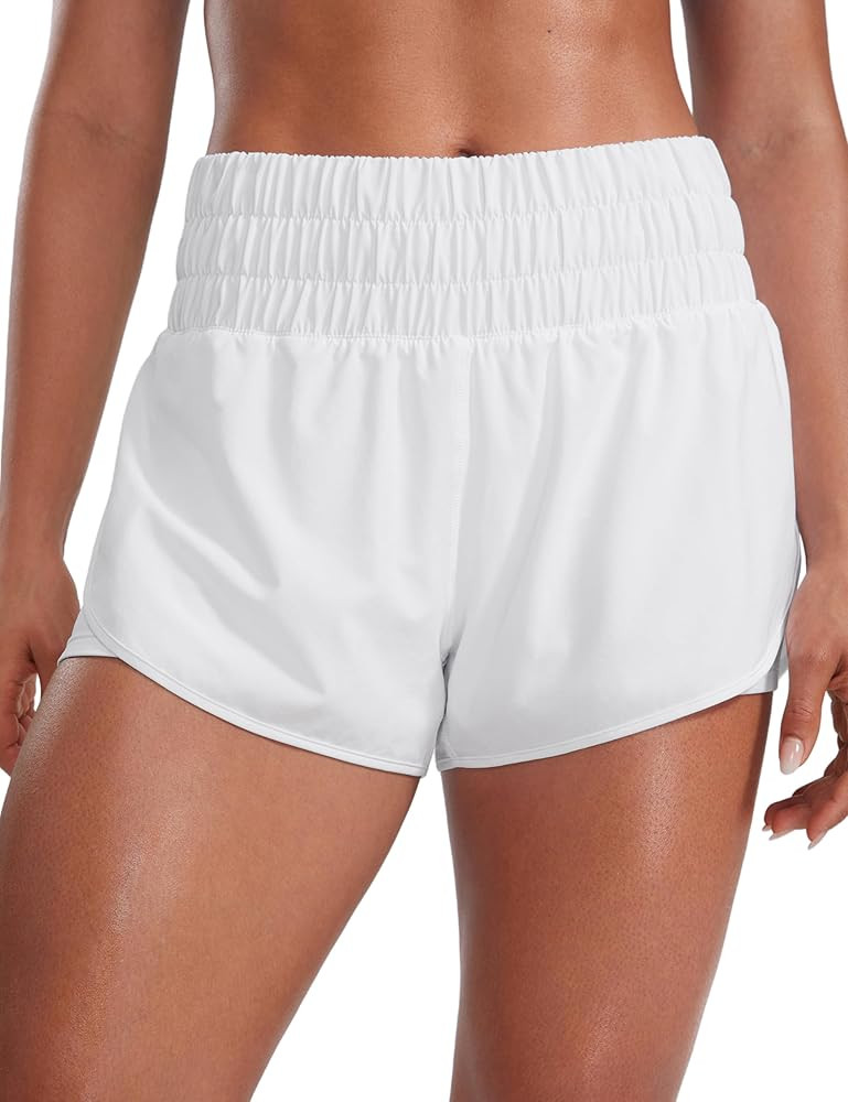 CRZ YOGA High Waisted Running Shorts for Women 3" - Split Breathable for Athletic Tennis Gym Work... | Amazon (US)