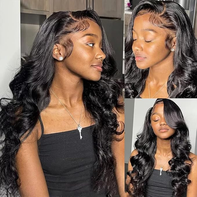 TALENT SHOW 28 Inch Body Wave Lace Front Wigs Human Hair 13x4 HD Transparent Lace Front Wigs Pre ... | Amazon (US)