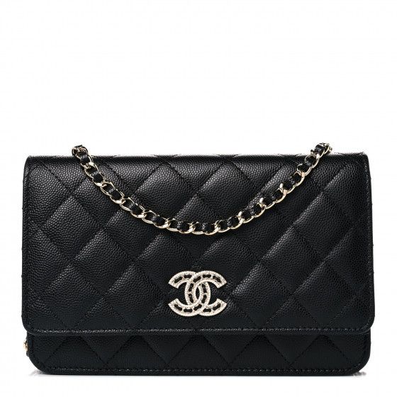 CHANEL

Caviar Quilted Crystal CC Wallet On Chain WOC Black | Fashionphile