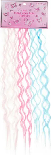Capelli New York Kids' Assorted 6-Pack Wavy Faux Hair Clips | Nordstrom | Nordstrom