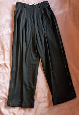 Vintage 1940s Paramount Hollywood Starlet Black High Waist Slacks S/M  | eBay | eBay UK