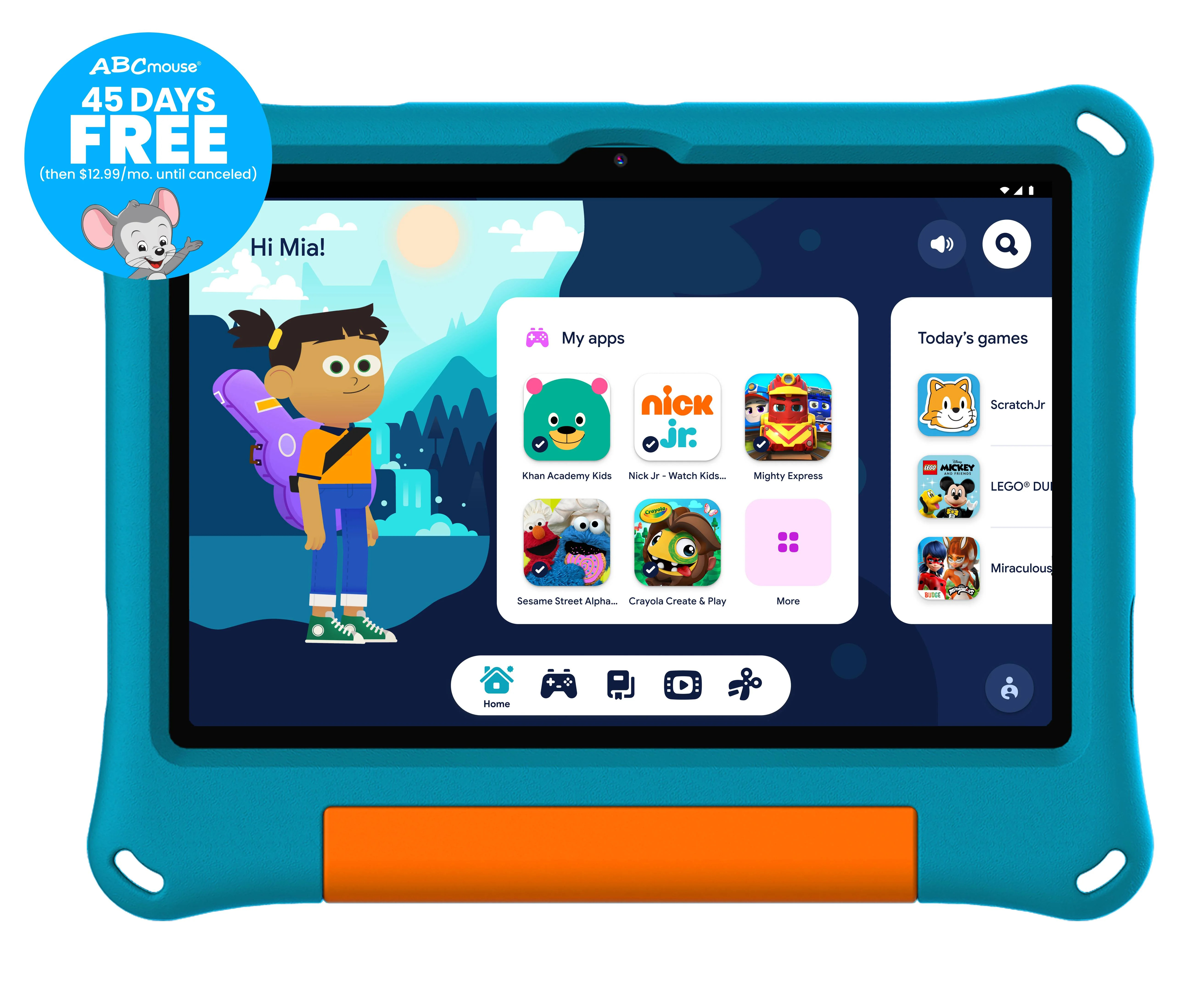 onn. 10.1" Kids Tablet, 32GB, (2024 Model) - Aqua - Walmart.com | Walmart (US)