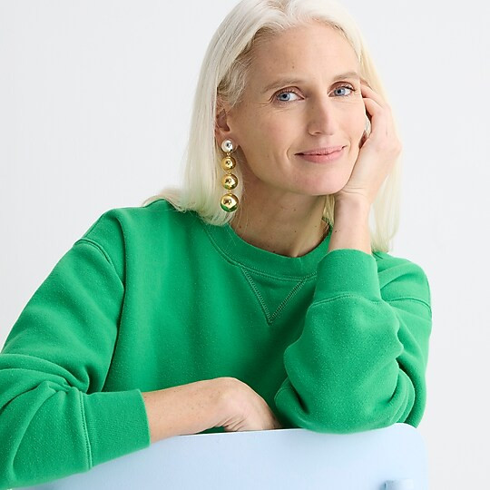 Heritage fleece oversized crewneck sweater | J. Crew US