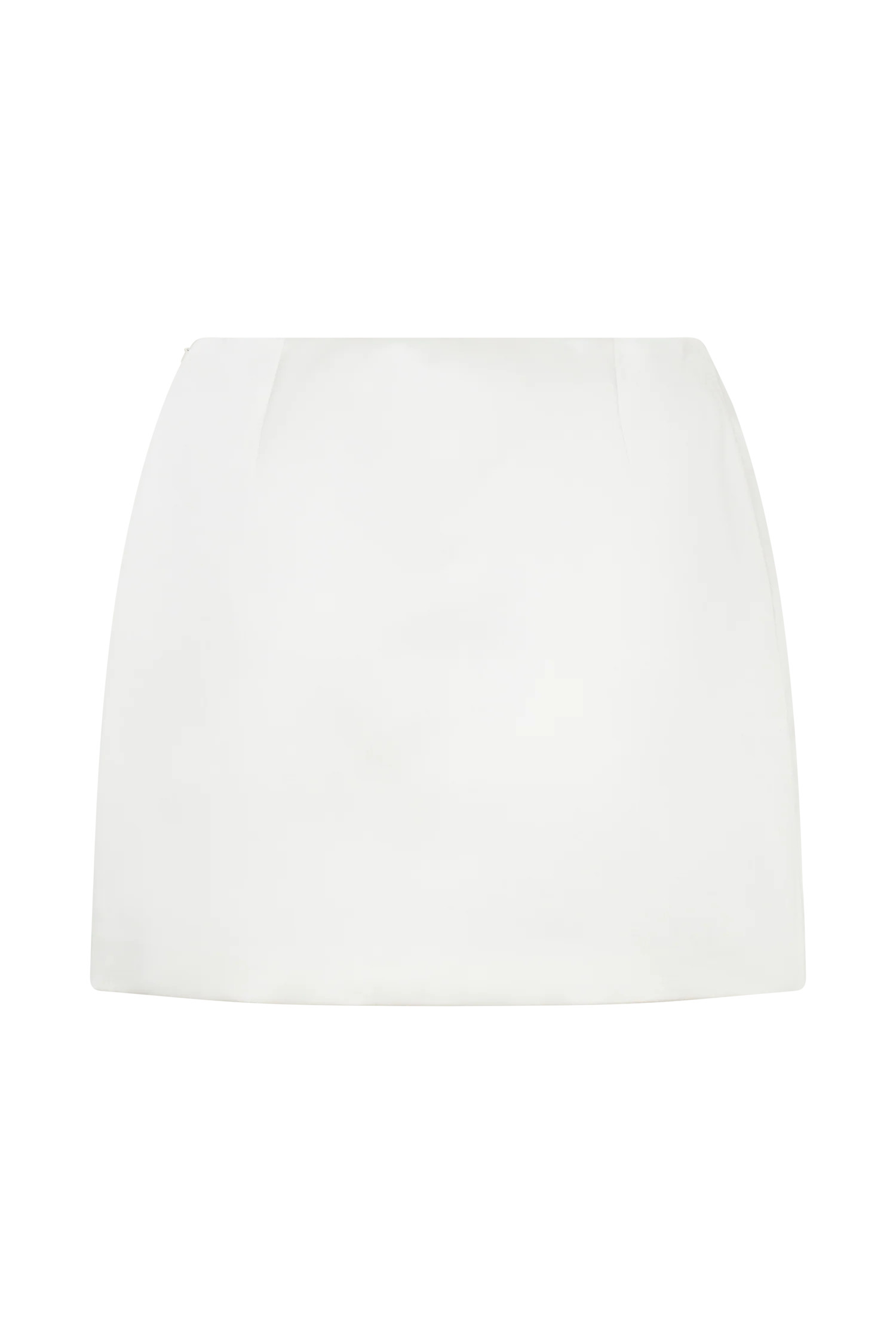 Satin Mini Skirt - White | MESHKI US