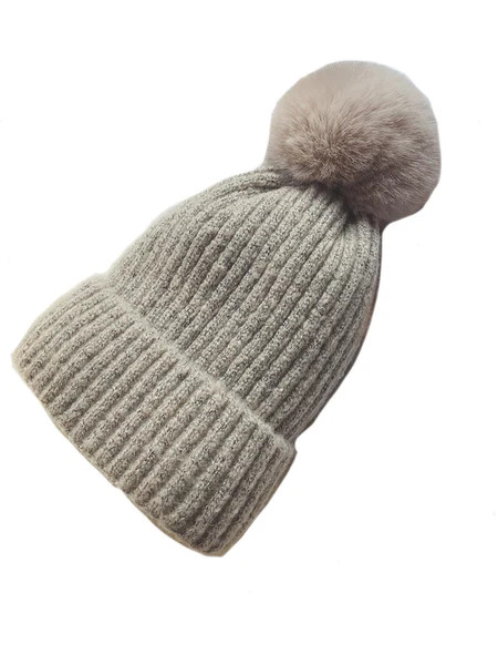 'Nicole' Fleece-lined beanie with Pom Pom (6 Colors) | Goodnight Macaroon