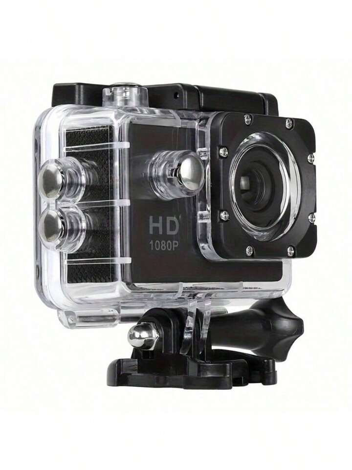 Action Camera With 16G SD Card, 1080P 12MP Sports Camera Full HD 2.0 Inch Action Cam 30m/98ft Underwater Waterproof Snorkel Surf Camera With Wide-Angle Lens And Mounting Accessories Kit. | SHEIN